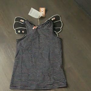 Girls top with butterfly wings tags attached